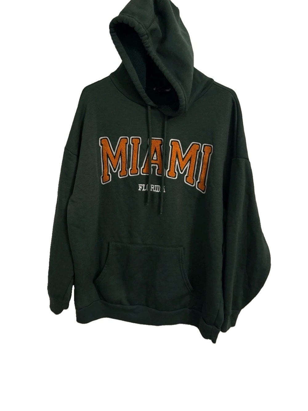 University Of Miami Green Hoodie Size Medium - Picture 1 of 5